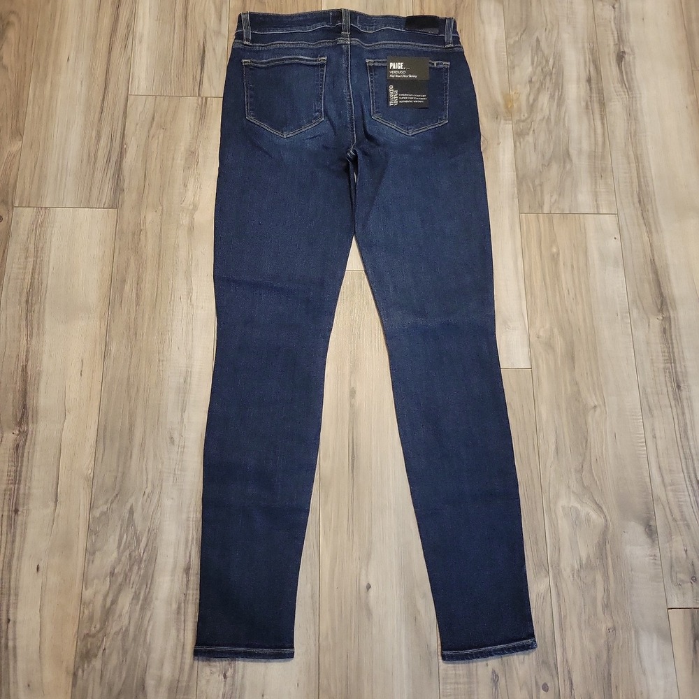 Paige Transcemd Verdugo Ultra Skinny Jeans Womens 29 Blue Dark Wash Denim NEW